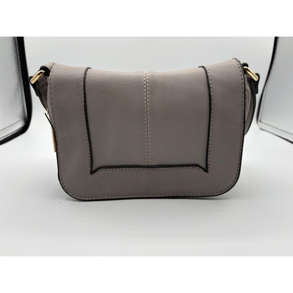 Dot Dash‎ Expandable Crossbody Bag Womens Small Grey Excellent Faux Leather